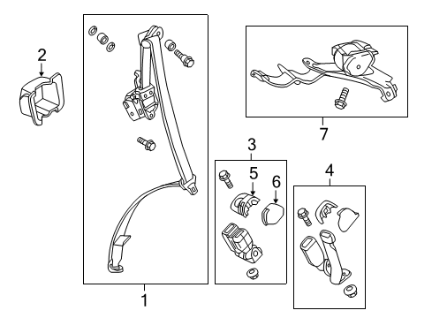2015 Honda CR-V Seat Belt Buckle Set*YR449L* Diagram for 04816-T0G-A20ZA