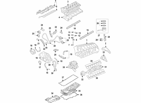 2020 BMW M760i xDrive Engine Parts, Mounts, Cylinder Head & Valves, Camshaft & Timing, Variable Valve Timing, Oil Cooler, Oil Pan, Oil Pump, Crankshaft & Bearings, Pistons, Rings & Bearings Engine Oil Cooler Diagram for 17218619623