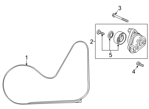 2020 Honda Passport Belts & Pulleys Tensioner, Automatic Diagram for 31170-RLV-A02