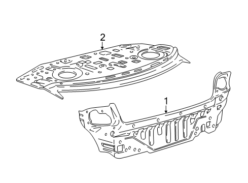 2001 Hyundai Accent Rear Body Panel Assembly-Back Diagram for 69100-25300