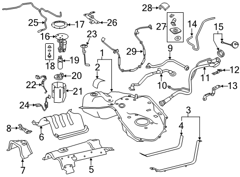 2018 Lexus LS500h Fuel Injection INJECTOR Set, Fuel Diagram for 23209-31170-08