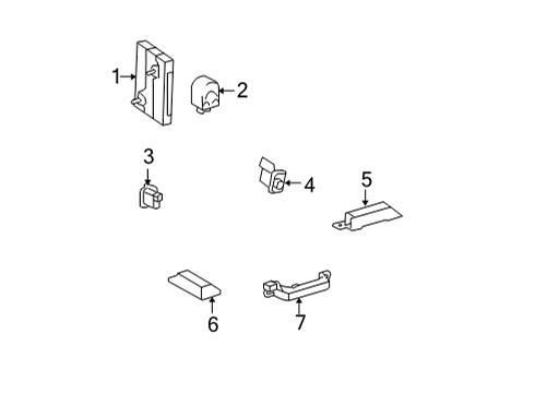 2009 Toyota Camry Keyless Entry Components Transmitter Diagram for 89904-33181