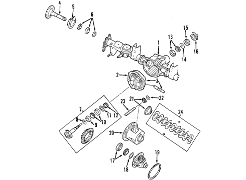 2003 Isuzu Rodeo Rear Axle, Differential, Propeller Shaft Shaft Assembly Propeller, Rear Diagram for 8-97224-799-1