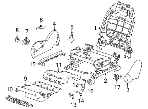 2013 Dodge Dart Tracks & Components Shield-Attach Diagram for 5LK38DX9AA