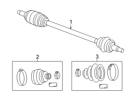 2004 Chrysler Sebring Drive Axles - Front Axle Half Shaft Diagram for 4578023AA