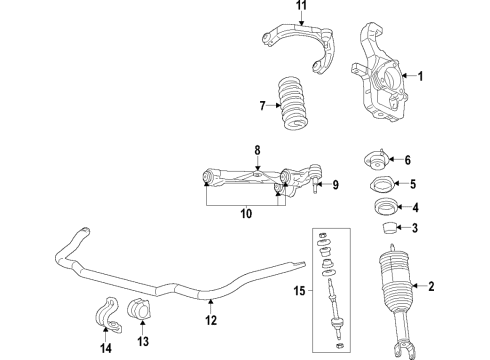 2021 Ram 1500 Suspension Components, Lower Control Arm, Upper Control Arm, Ride Control, Stabilizer Bar ISOLATOR-Spring Diagram for 68507516AA