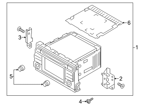 2016 Kia Optima Sound System Bracket-Set Mounting, RH Diagram for 96176D4000