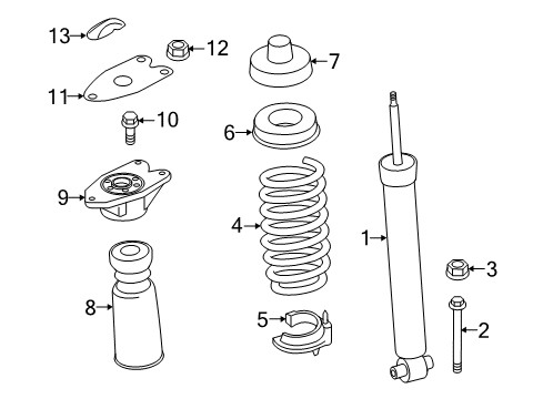 2014 BMW 435i Shocks & Components - Rear Rear Shock Absorber Diagram for 33526873756