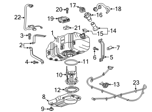 2021 Chevrolet Express 3500 Diesel Aftertreatment System Pump Retainer Diagram for 22961654