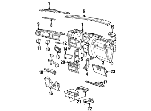 1995 Plymouth Grand Voyager Instrument Panel Shell-Cigar Lighter Diagram for 3747633