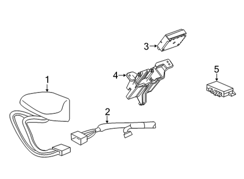 2022 Buick Encore GX Communication System Components Module Bracket Diagram for 60003639