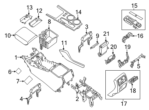 2019 Nissan Pathfinder Center Console Indicator-Torque Converter Diagram for 96940-3KA2A