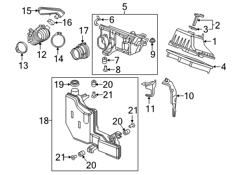 2019 Honda HR-V Filters Stay Comp A, Air/C Diagram for 17261-51B-H00
