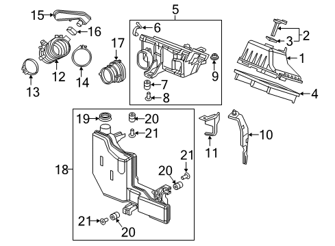 2019 Honda HR-V Filters Stay Comp B, Air/C Diagram for 17262-51M-A00