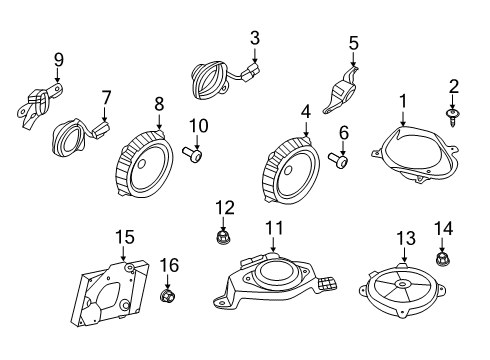 2020 Kia K900 Sound System Screw-Speaker Diagram for 963013S000