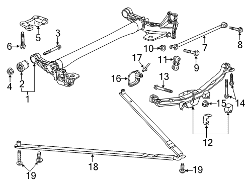 2016 Buick Cascada Rear Suspension Mount Bracket Diagram for 13262433