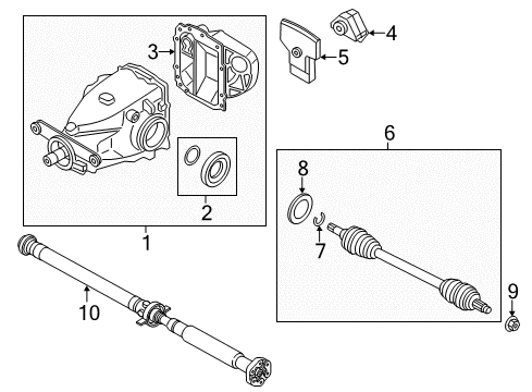2012 BMW 335i Axle & Differential - Rear Transmission Cover Diagram for 33117589492