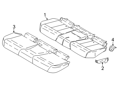 2020 BMW X4 Rear Seat Components FOAM RUBBER PAD, SEAT, REAR Diagram for 52206994386