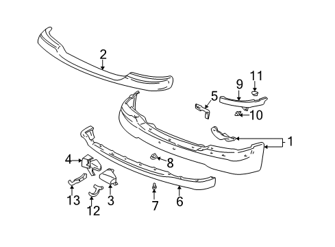 2001 GMC Sierra 3500 Frame & Components Cap Diagram for 15006993