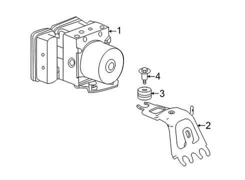 2022 Acura MDX ABS Components SET Diagram for 57100-TYA-A03