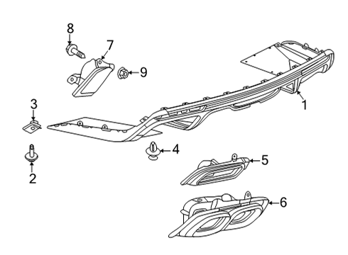 2020 Cadillac CT4 Bumper & Components - Rear Heat Shield Diagram for 84863615