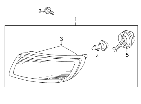 2000 Lexus ES300 Fog Lamps Lamp Assy, Fog, LH Diagram for 81220-33130