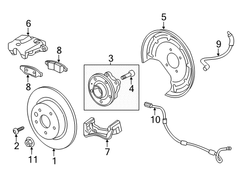 2020 Buick Envision Brake Components Rear Speed Sensor Diagram for 84250929