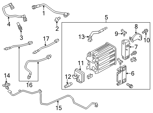 2013 Ford F-150 Emission Components Purge Control Valve Diagram for BL3Z-9C915-A