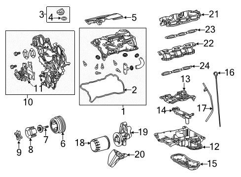 2021 Lexus LS500 Filters Bolt, W/Washer Diagram for 90119-18008