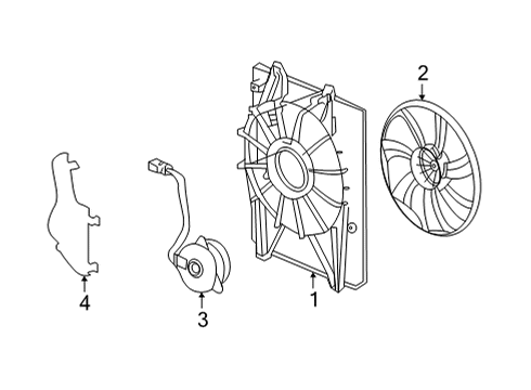 2022 Acura MDX A/C Condenser Fan SHROUD, A/C Diagram for 38615-61A-A01