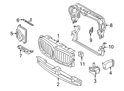 2020 BMW X6 Air Intake Adjustment Element Diagram for 51137416456