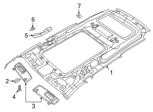 2020 Chrysler Pacifica Interior Trim - Roof Handle-Grab Diagram for 5XQ46DX9AA