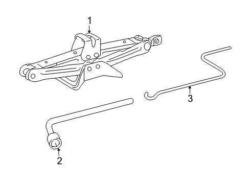 2009 Pontiac Vibe Jack & Components Wrench, Wheel Diagram for 94855294