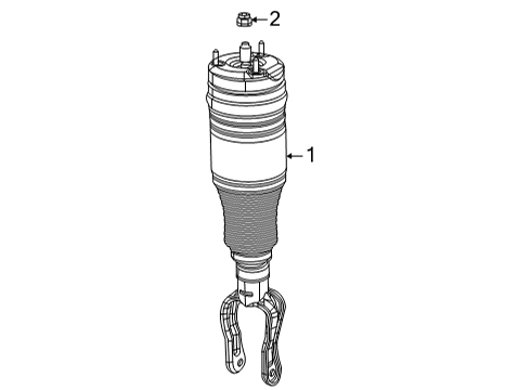 2022 Jeep Wagoneer Shocks & Components - Rear SHOCK-AIR SUSPENSION Diagram for 68409730AC