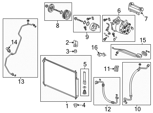 2016 Honda CR-V Switches & Sensors Set, Field Coil Diagram for 38924-5LA-A01