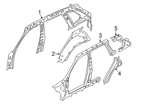 2020 BMW X5 Inner Structure - Quarter Panel WHEELHOUSE REAR, OUTER HALF Diagram for 41009481375