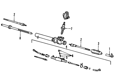 1990 Nissan 300ZX P/S Pump & Hoses, Steering Gear & Linkage Hose & Tube Set-Power Steering Diagram for 49710-31P00