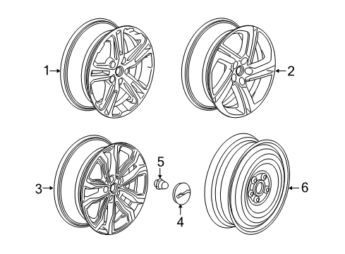 2022 GMC Terrain Wheels Wheel, Alloy Diagram for 84348869