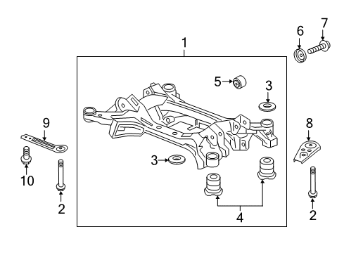 2017 Acura RLX Suspension Mounting - Rear Bolt, Flange (14X100) Diagram for 90165-TY2-A00