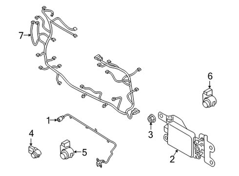 2021 Hyundai Santa Fe Cruise Control ULTRASONIC SENSOR ASSY-FBWS Diagram for 99310-S1800-UE3