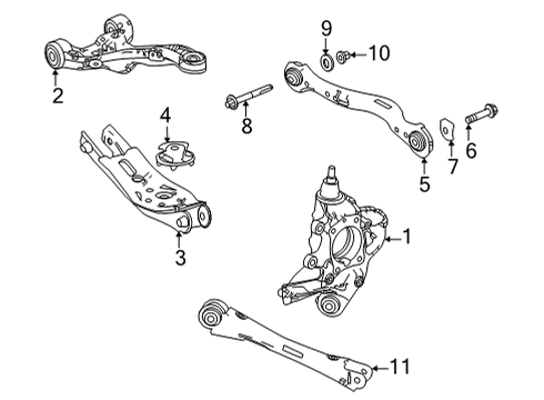 2022 Acura MDX Rear Suspension Rubber, Rear Spg Mt L Diagram for 52745-TYA-A02