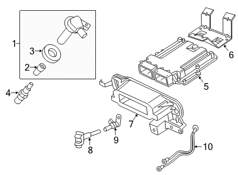 2017 Ford Expedition Powertrain Control Bracket Diagram for 7L1Z-12A659-A