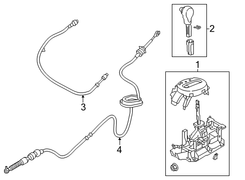 2019 Nissan NV200 Cluster & Switches, Instrument Panel Cable Assembly-Key Inter Lock Diagram for 34908-3LM0A