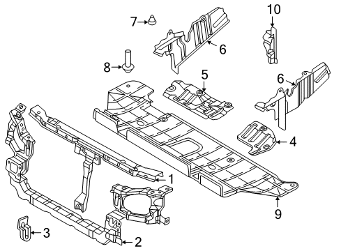 2003 Hyundai XG350 Radiator Support Hook-Front Tie Down, LH Diagram for 84179-38000