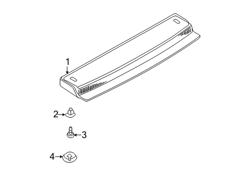 2003 BMW 525i High Mount Lamps Third Stoplamp Diagram for 63258362297