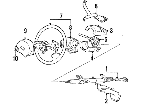 1989 Geo Metro Switches Switch, Rear Window Wiper & Washer Diagram for 96055744