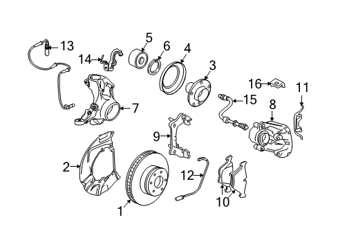 2009 BMW 535i xDrive Brake Components Disc Brake Pad Repair Kit Diagram for 34216763043