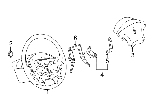 2003 Lincoln LS Cruise Control System Actuator Cable Diagram for XW4Z-9A825-BA