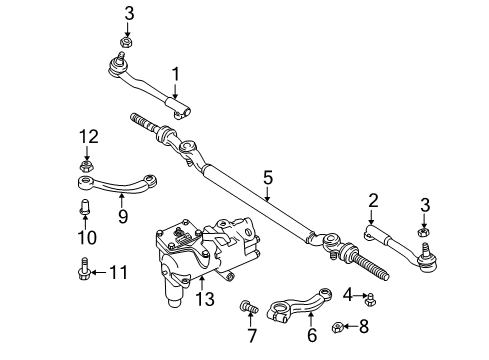 1997 BMW 540i P/S Pump & Hoses, Steering Gear & Linkage Exchange Hydro Steering Gear Diagram for 32131091789