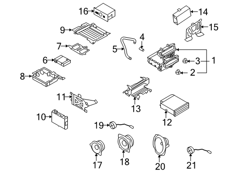 2007 Mini Cooper Instrument Panel - Sound System Aux-In Socket Diagram for 84109237655